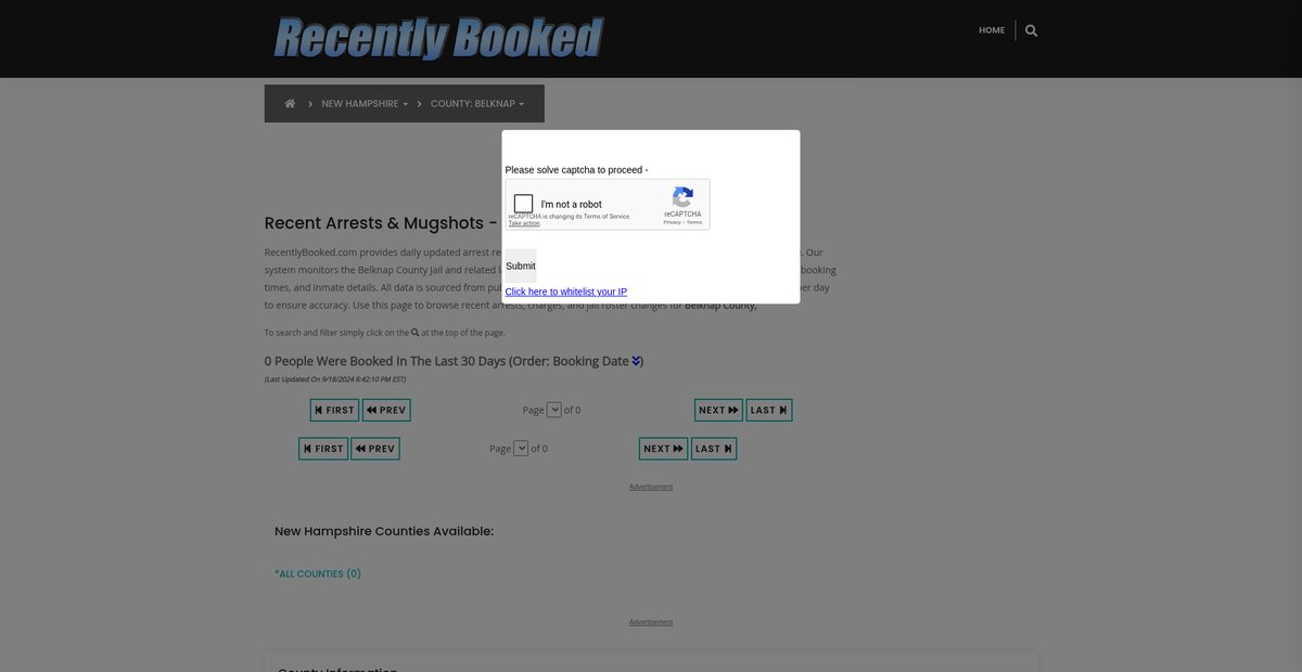 Preview of recentlybooked.com