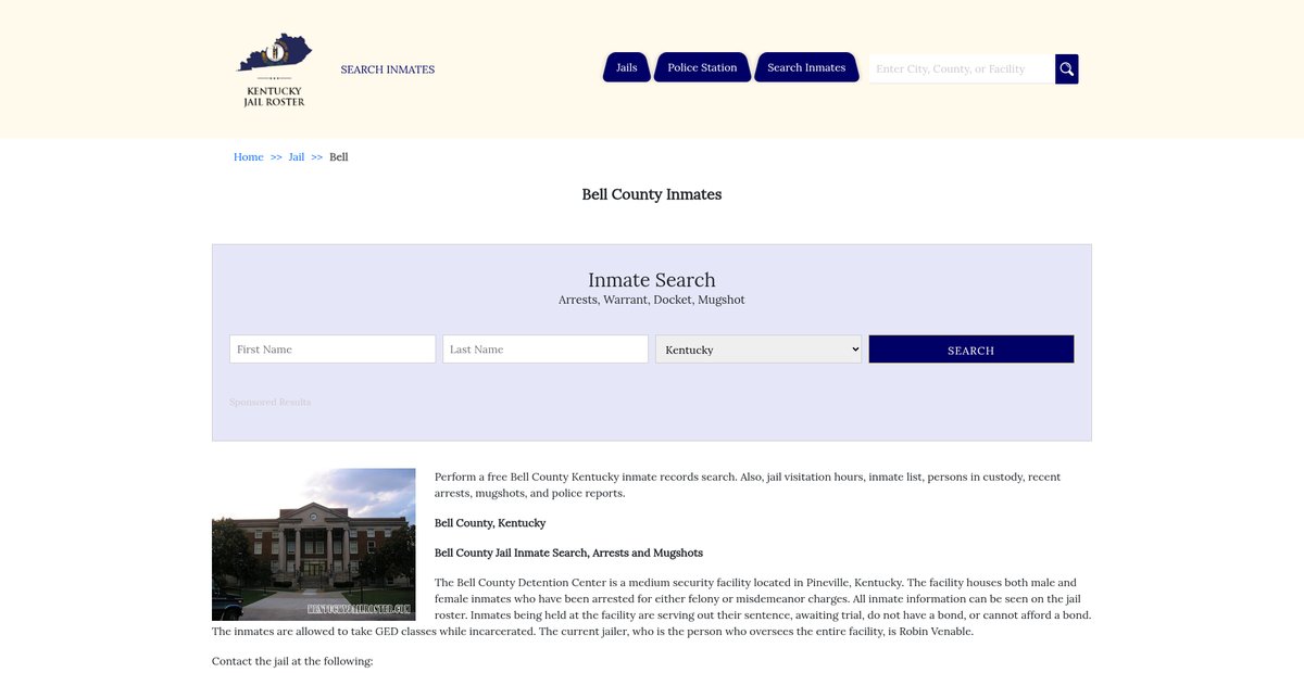 Preview of kentuckyjailroster.com
