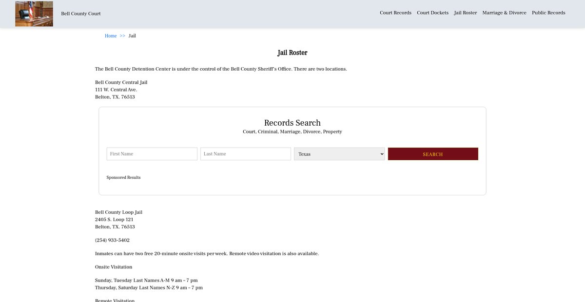 Preview of bellcountycourt.org