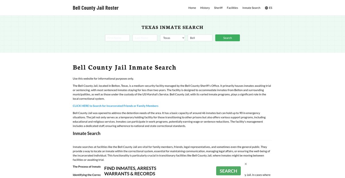 Preview of bellcountyjail.org
