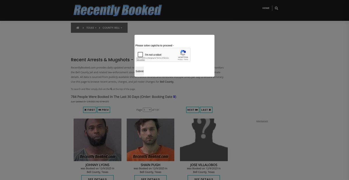 Preview of recentlybooked.com
