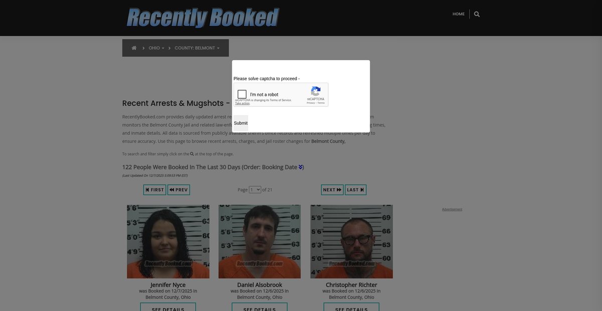 Preview of recentlybooked.com