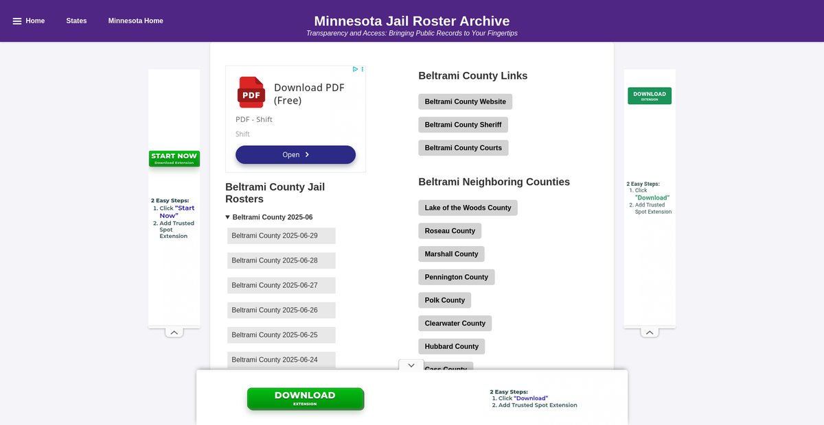 Preview of jailrosters.org