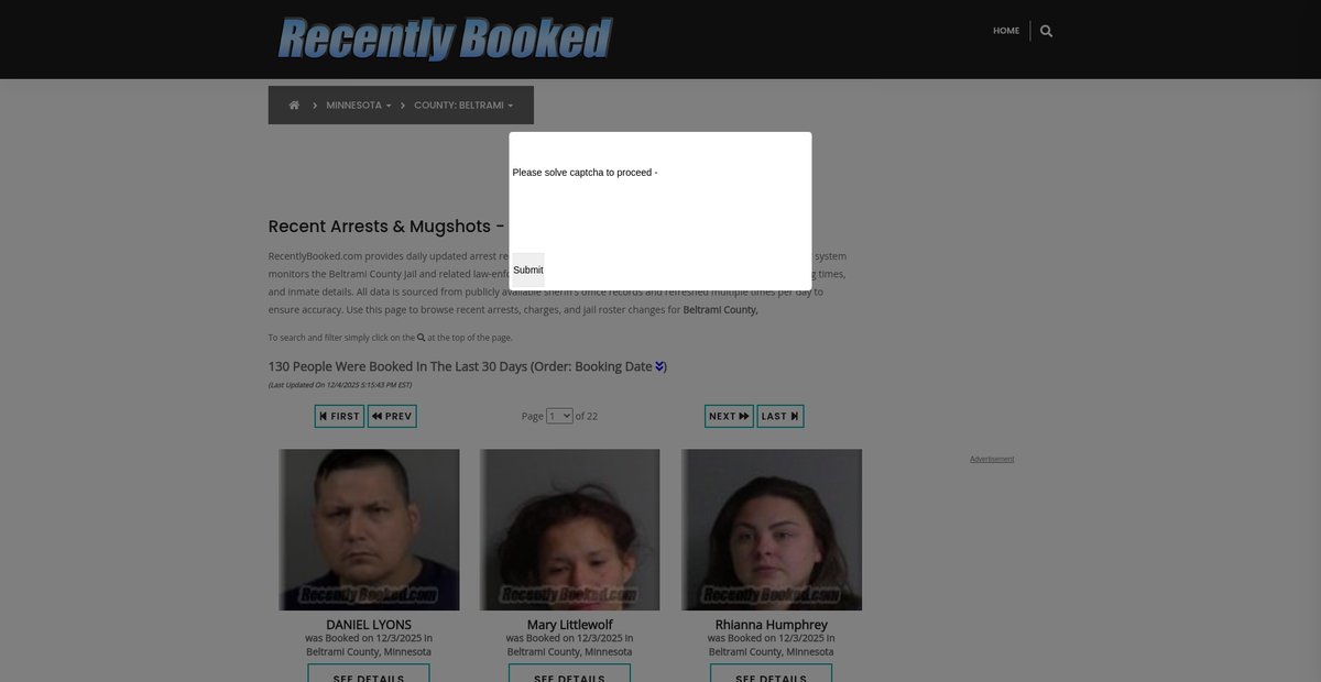 Preview of recentlybooked.com