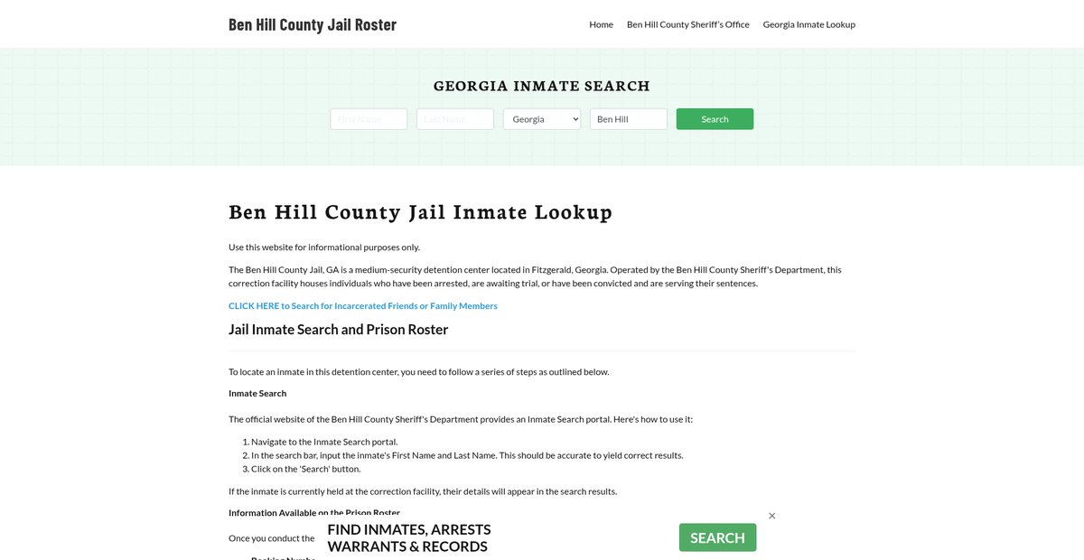 Preview of benhillcountyjail.org