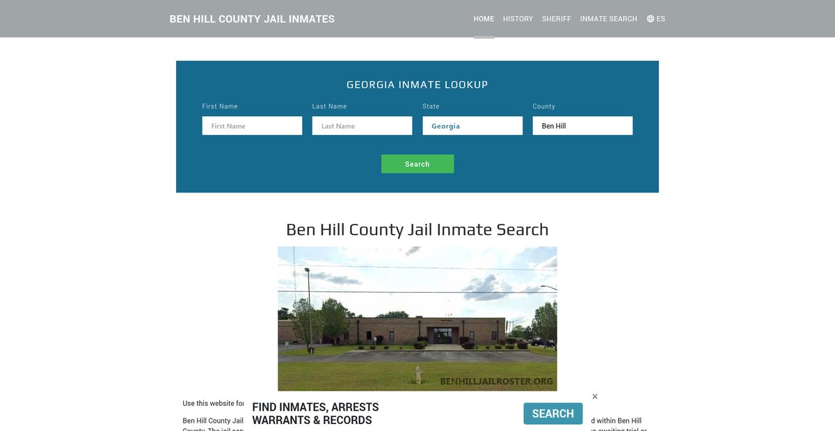 Preview of benhilljailroster.org