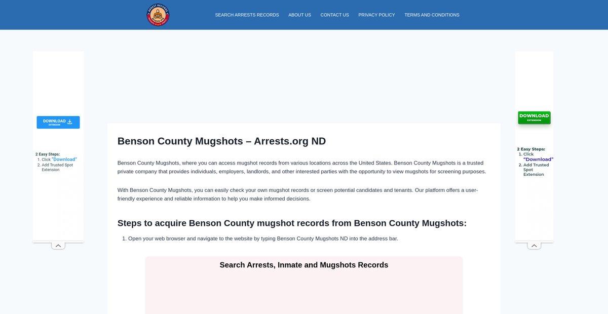 Preview of benson-mugshots.arrests-org.com