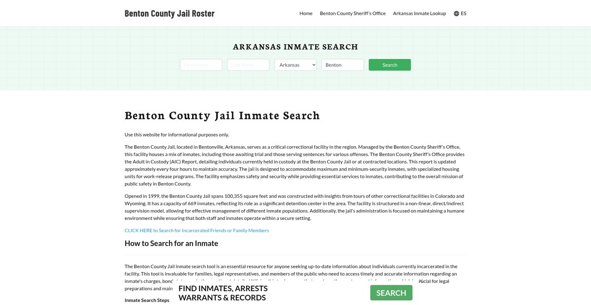 Preview of bentoncountyjail.org