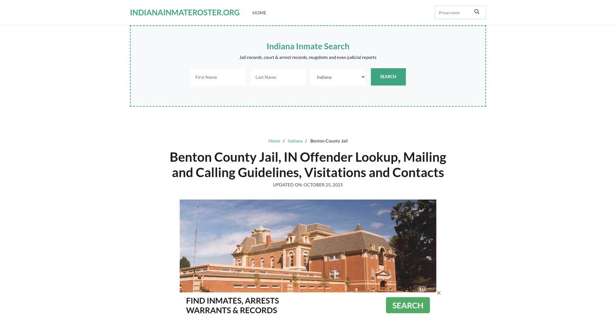 Preview of indianainmateroster.org