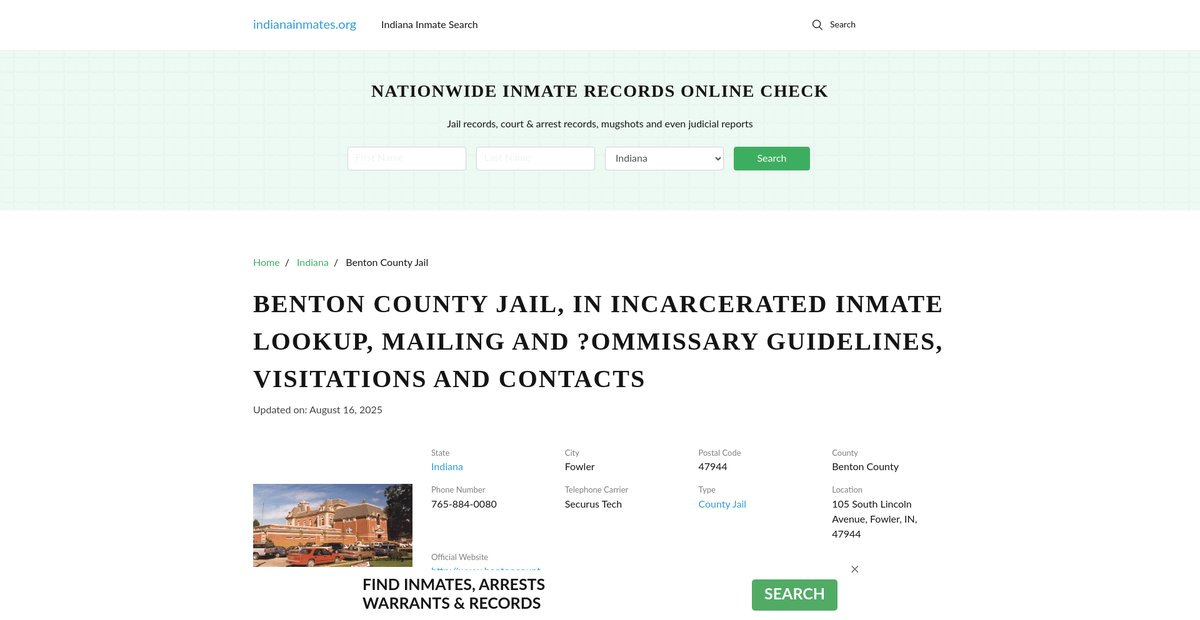 Preview of indianainmates.org