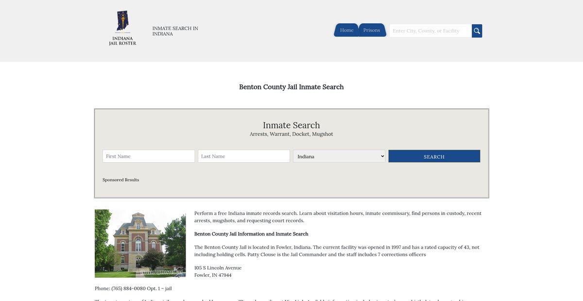 Preview of indianajailroster.com