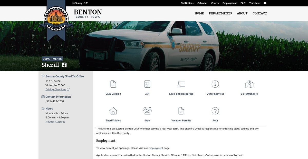 Preview of bentoncountyia.gov