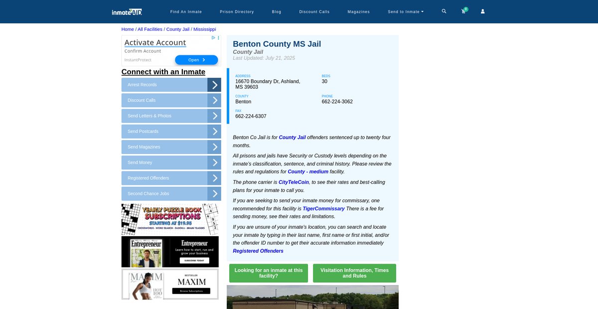 Preview of inmateaid.com