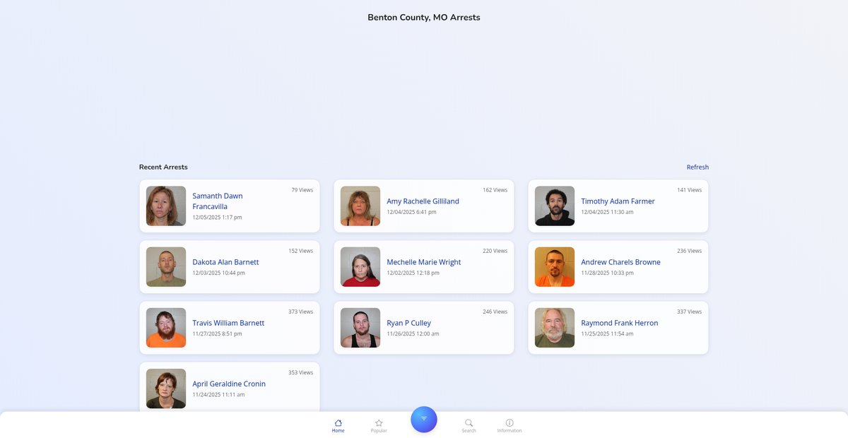 Preview of bentoncountymo.publicjailrecords.com