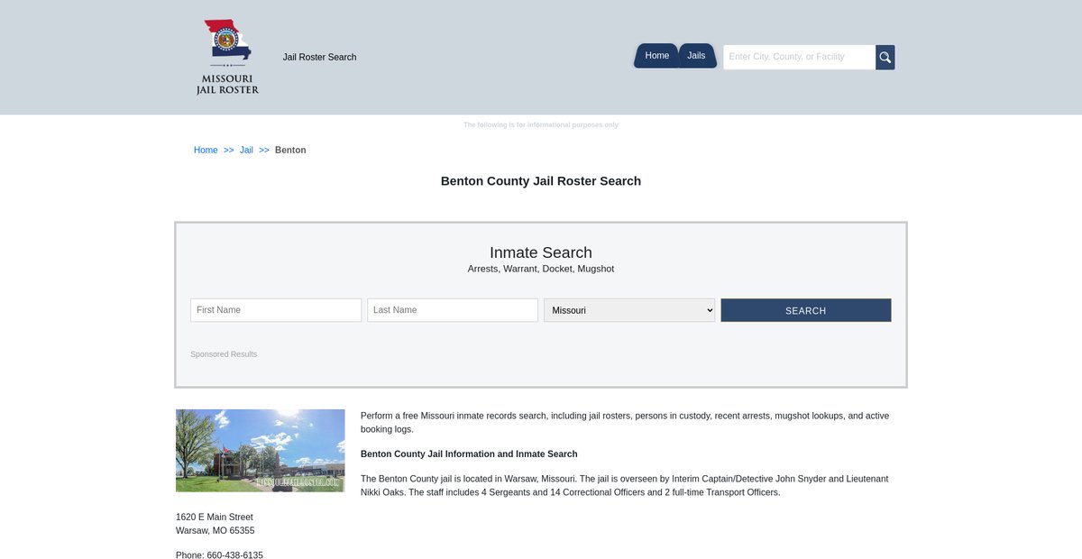 Preview of missourijailroster.com
