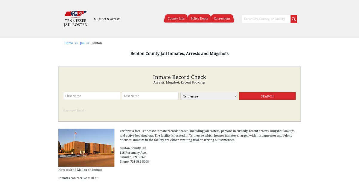 Preview of tennesseejailroster.com