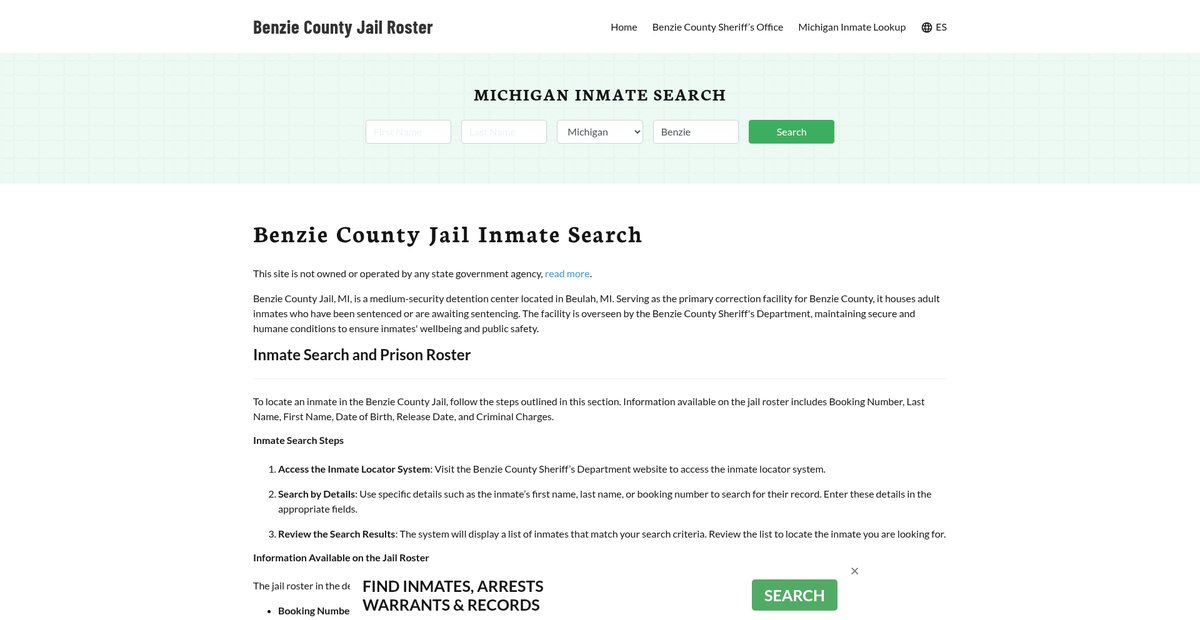 Preview of benziecountyjail.org