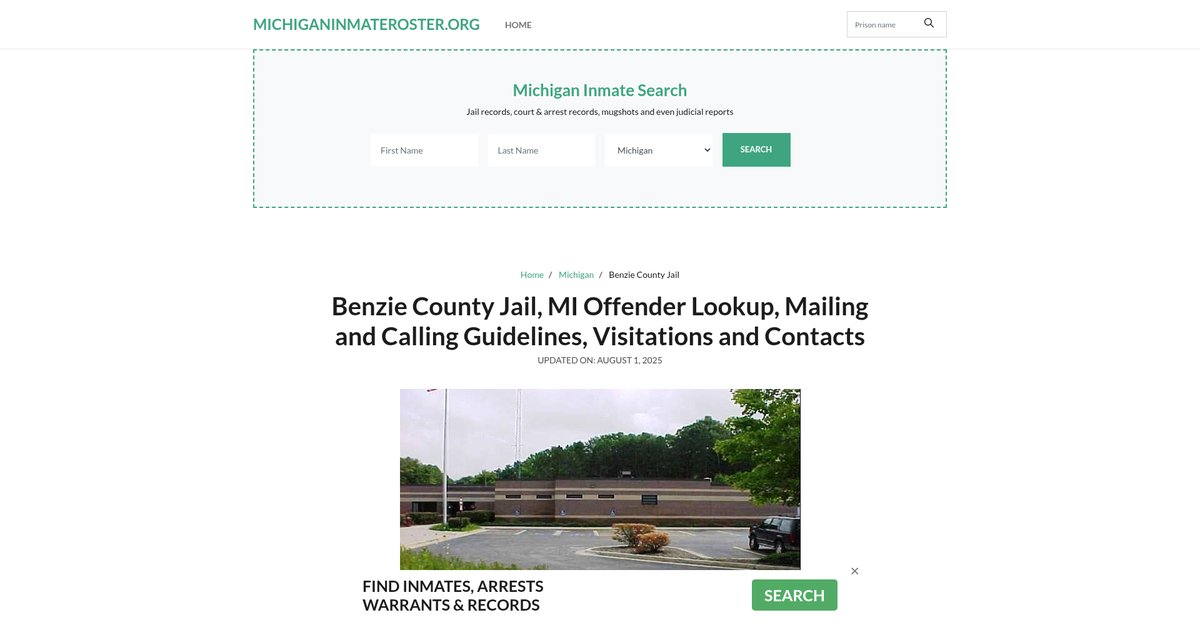 Preview of michiganinmateroster.org