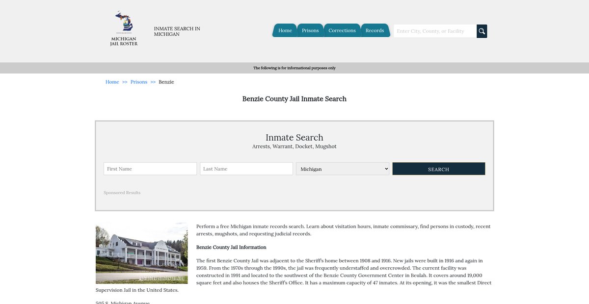 Preview of michiganjailroster.com