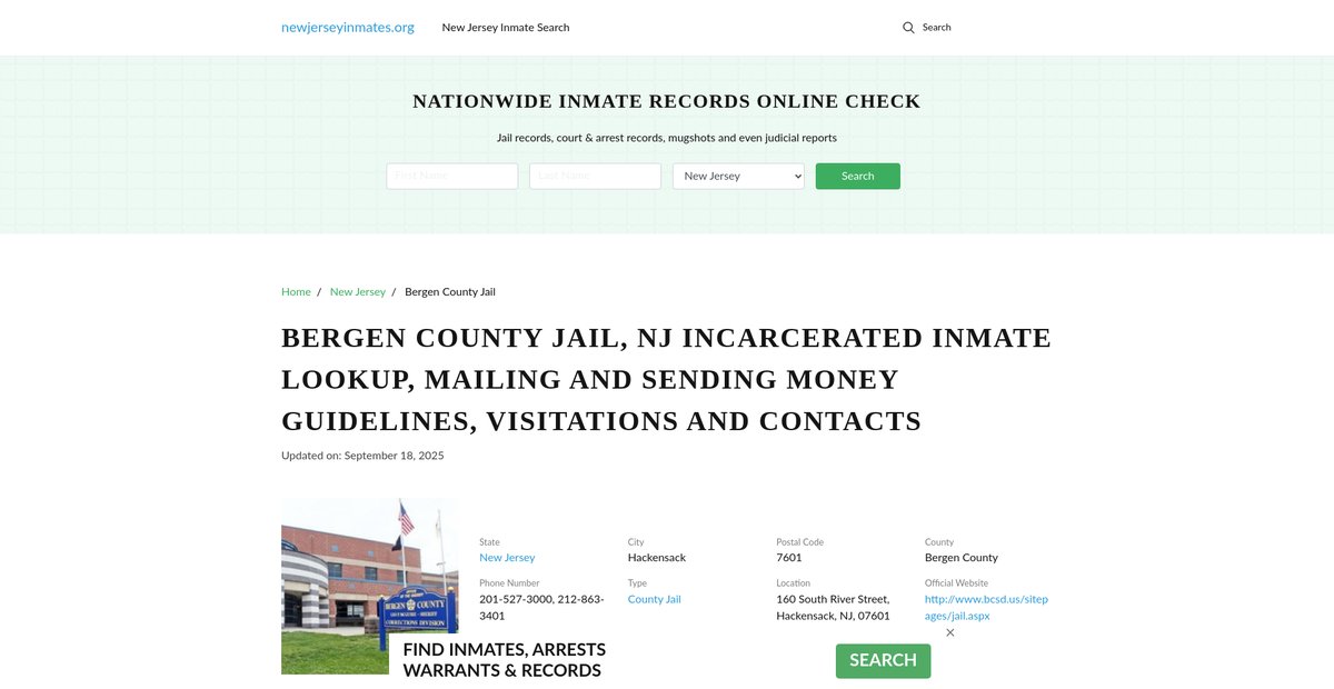 Preview of newjerseyinmates.org