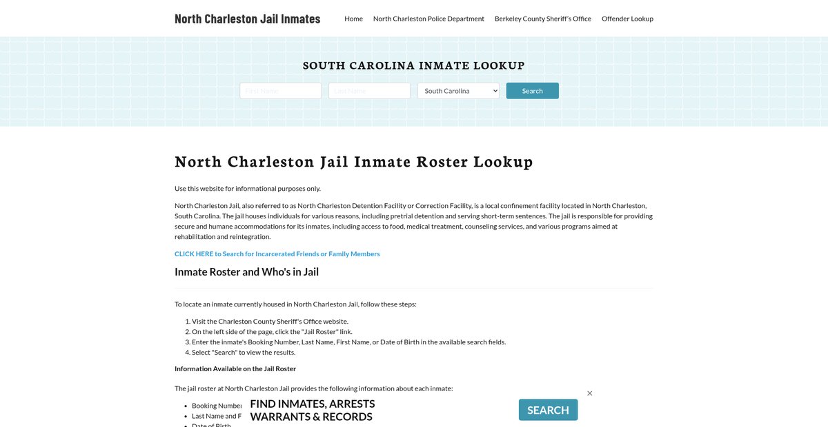 Preview of northcharlestonjail.org