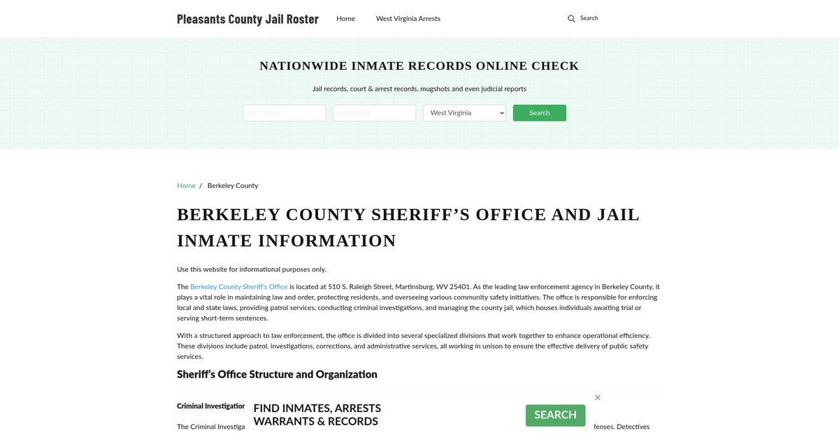 Preview of pleasantscountywv.org