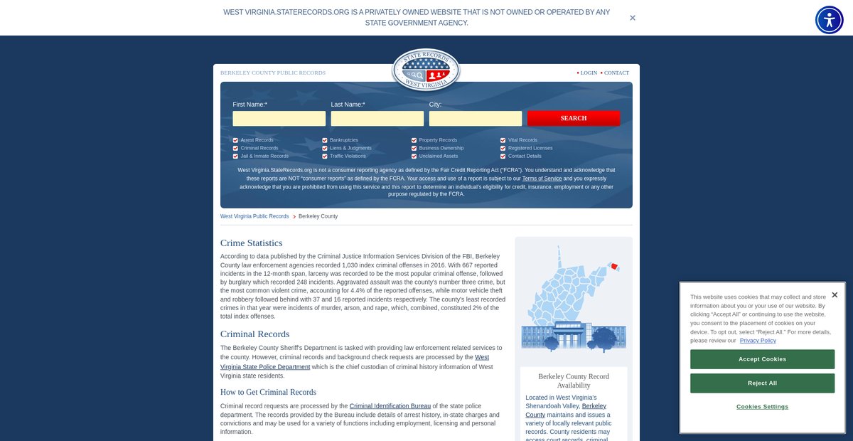 Preview of westvirginia.staterecords.org