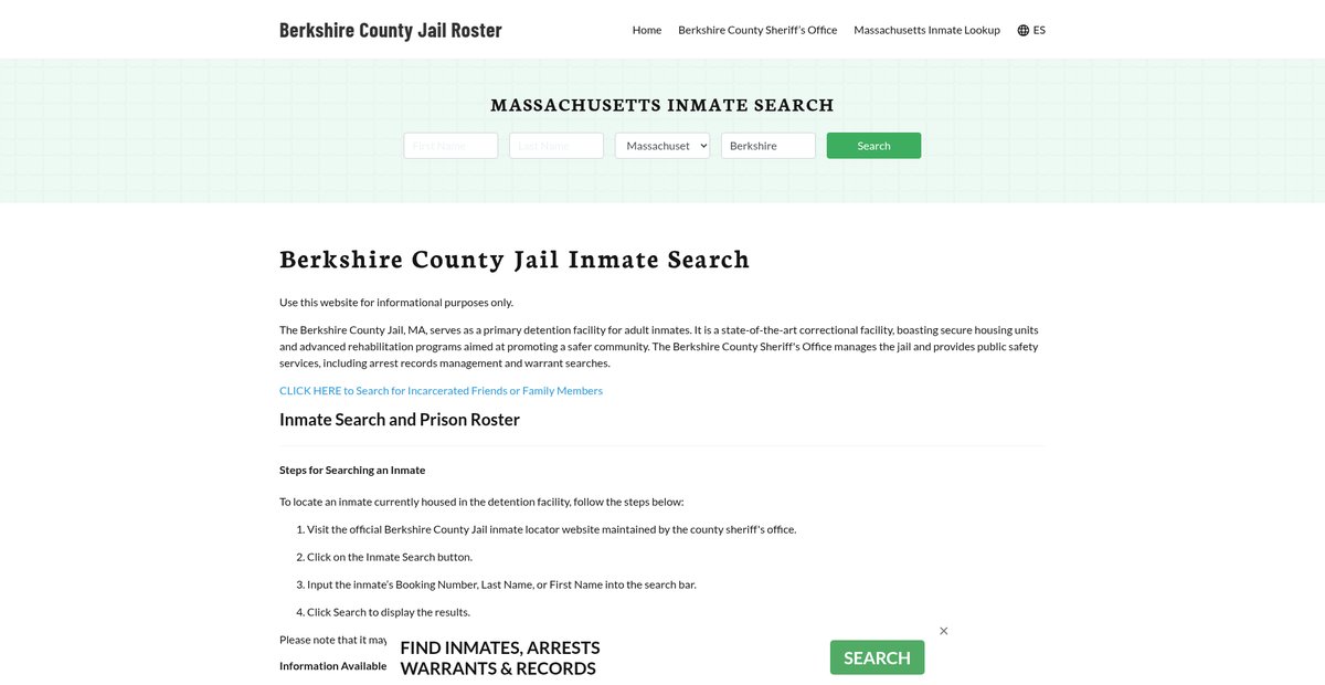 Preview of berkshirecountyjail.org