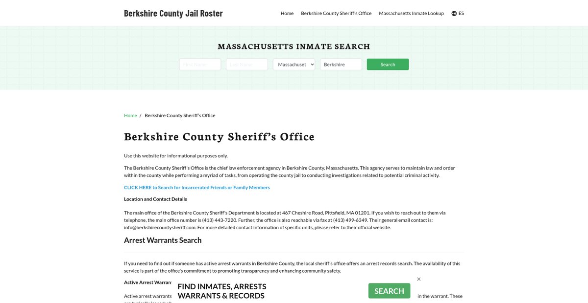 Preview of berkshirecountyjail.org