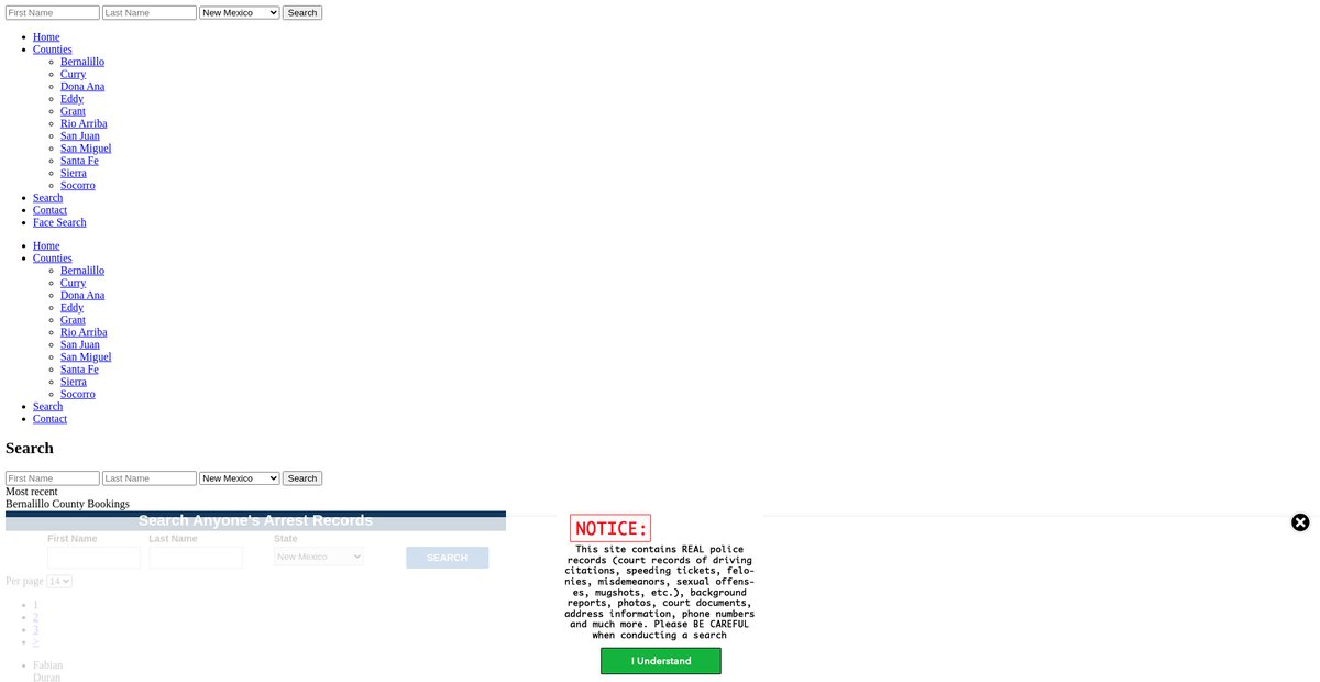 Preview of newmexico.arrests.org