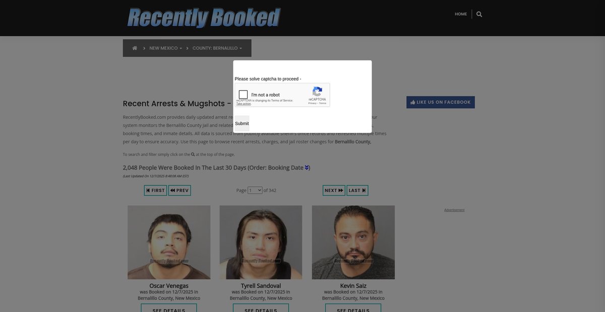 Preview of recentlybooked.com