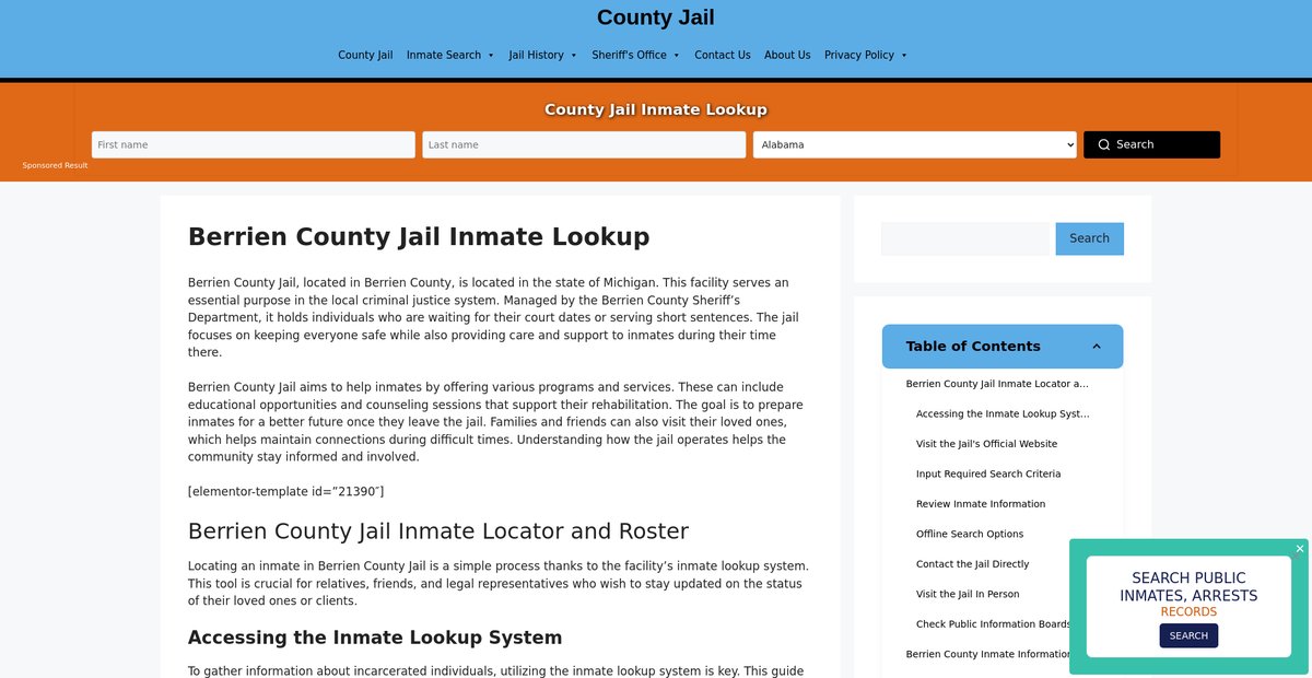 Preview of berrien.countyjail.org