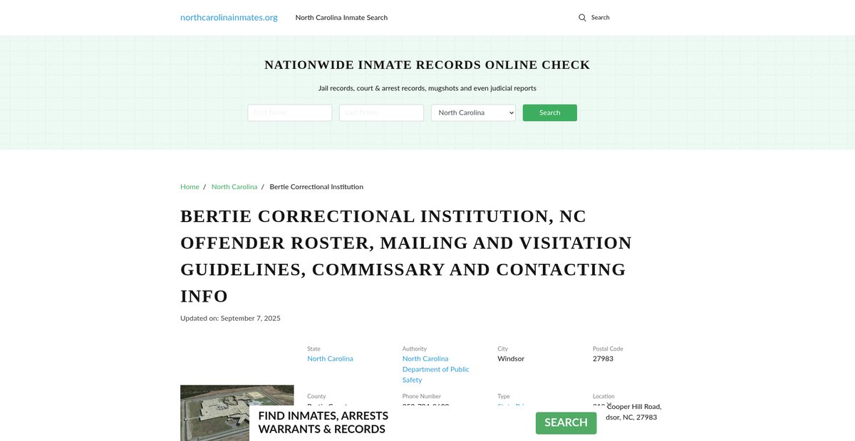 Preview of northcarolinainmates.org