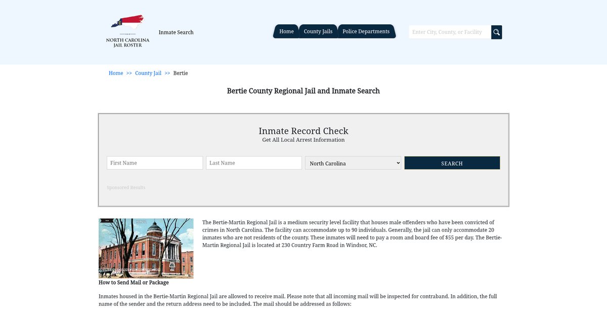 Preview of northcarolinajailroster.com