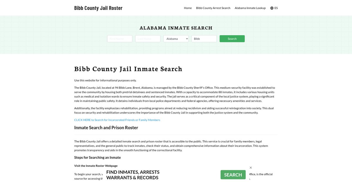 Preview of bibbcountyjail.org