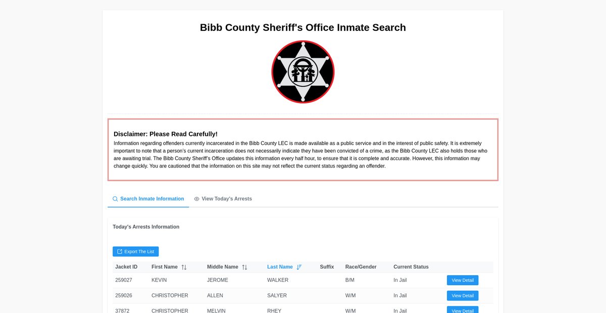 Preview of inmate.bibbsheriff.us