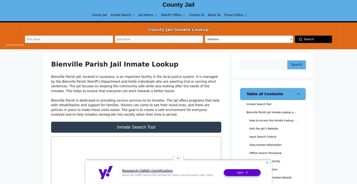 Preview of bienville-parish.countyjail.org