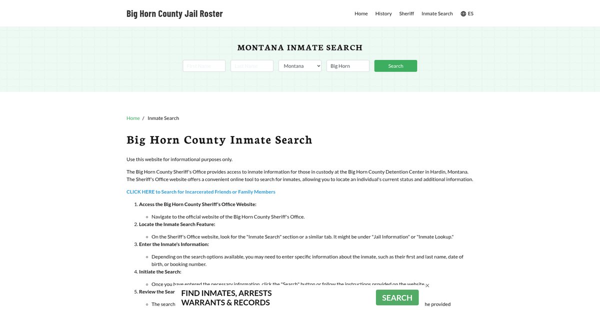 Preview of bighorncountyjail.org