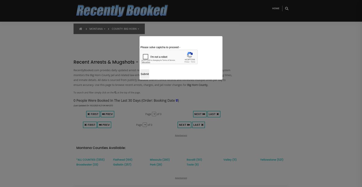 Preview of recentlybooked.com