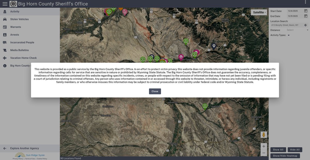 Preview of bhcso.crimegraphics.com