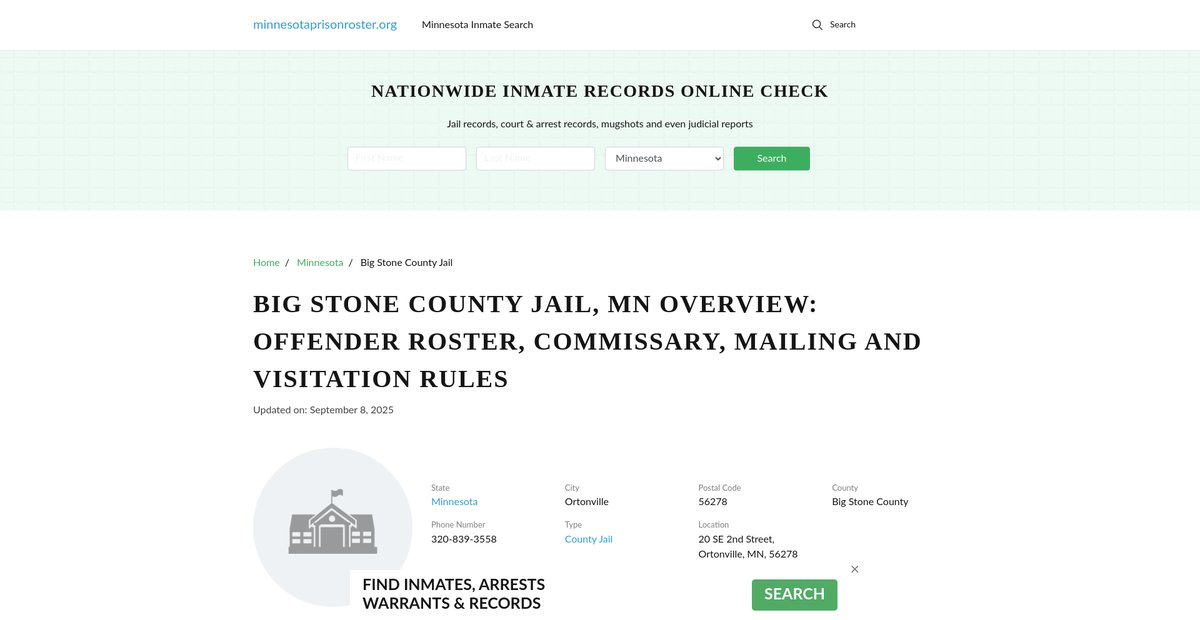 Preview of minnesotaprisonroster.org