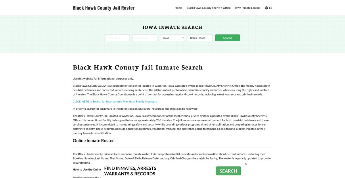Preview of blackhawkcountyjail.org
