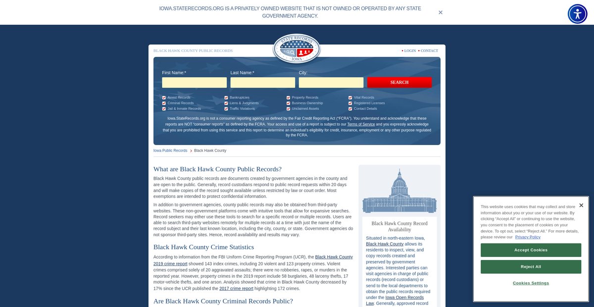 Preview of iowa.staterecords.org