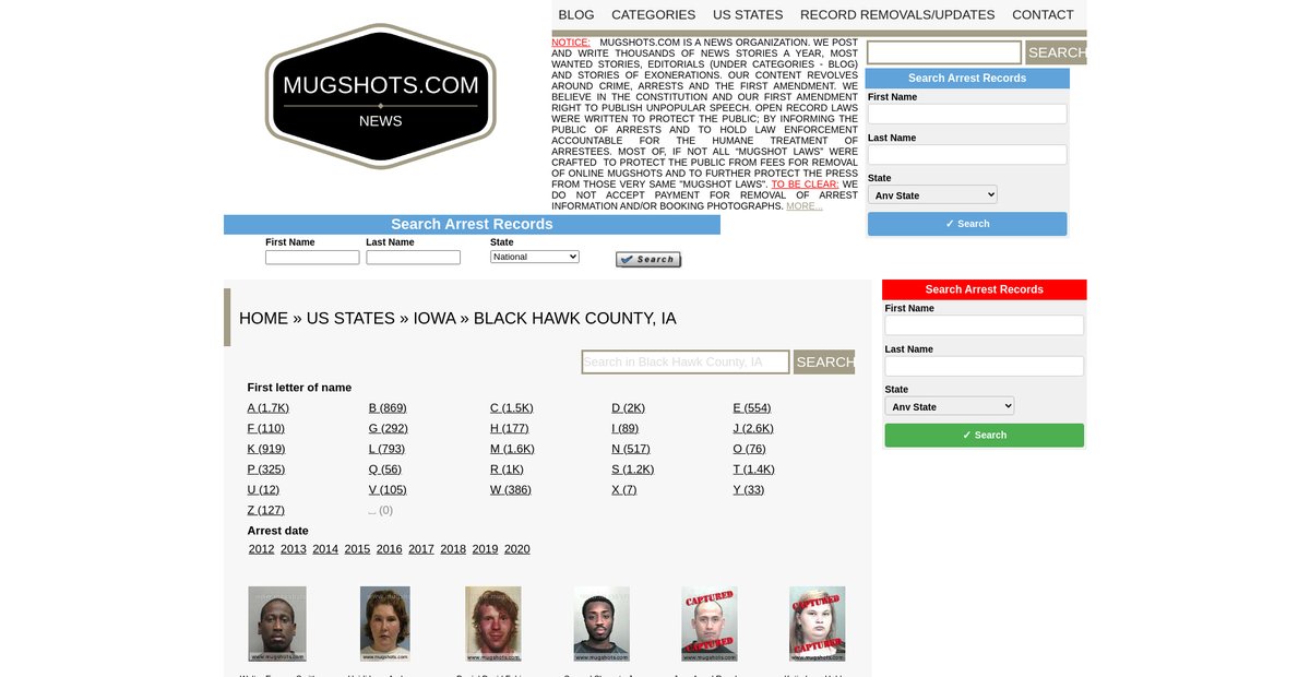 Preview of mugshots.com