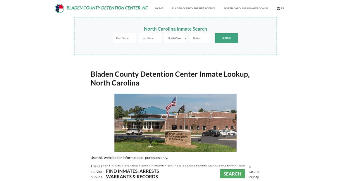 Preview of bladencountydetentionnc.org