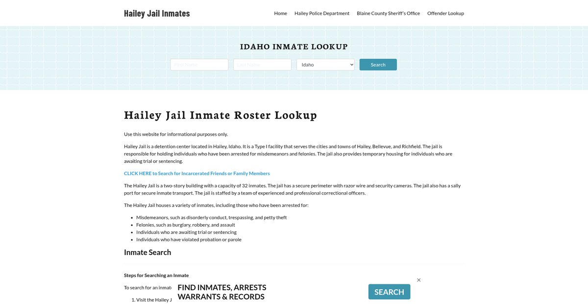 Preview of haileyjail.org