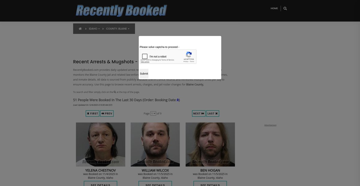 Preview of recentlybooked.com