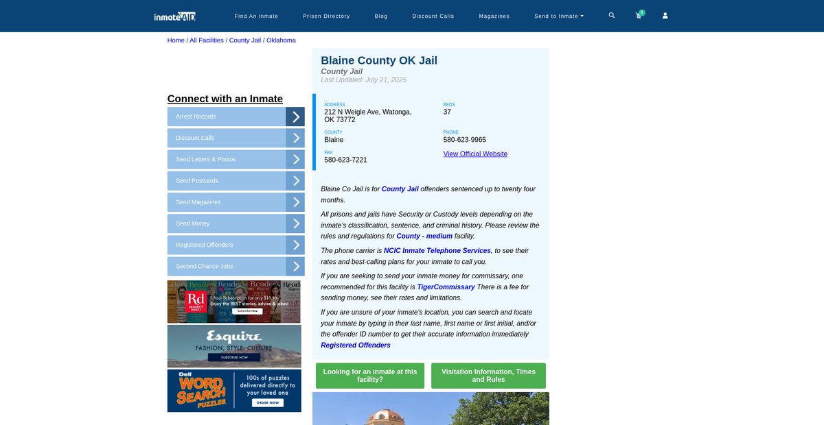 Preview of inmateaid.com