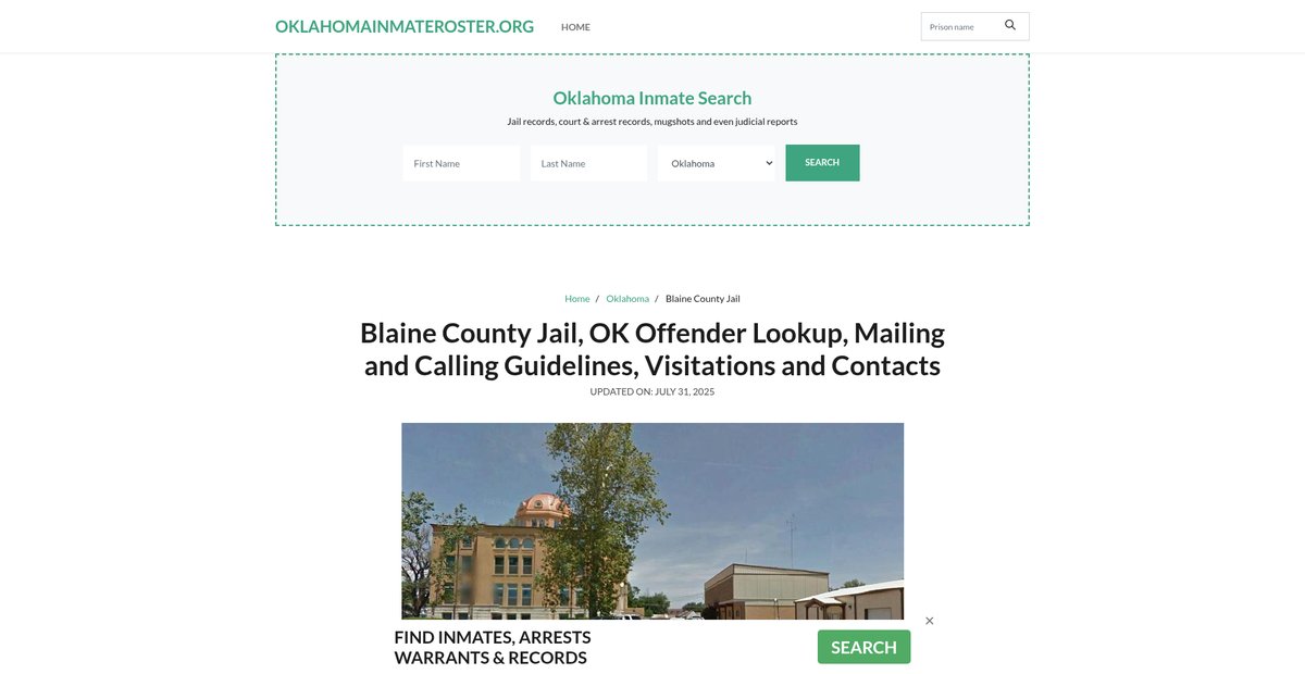 Preview of oklahomainmateroster.org