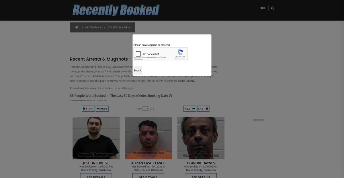 Preview of recentlybooked.com